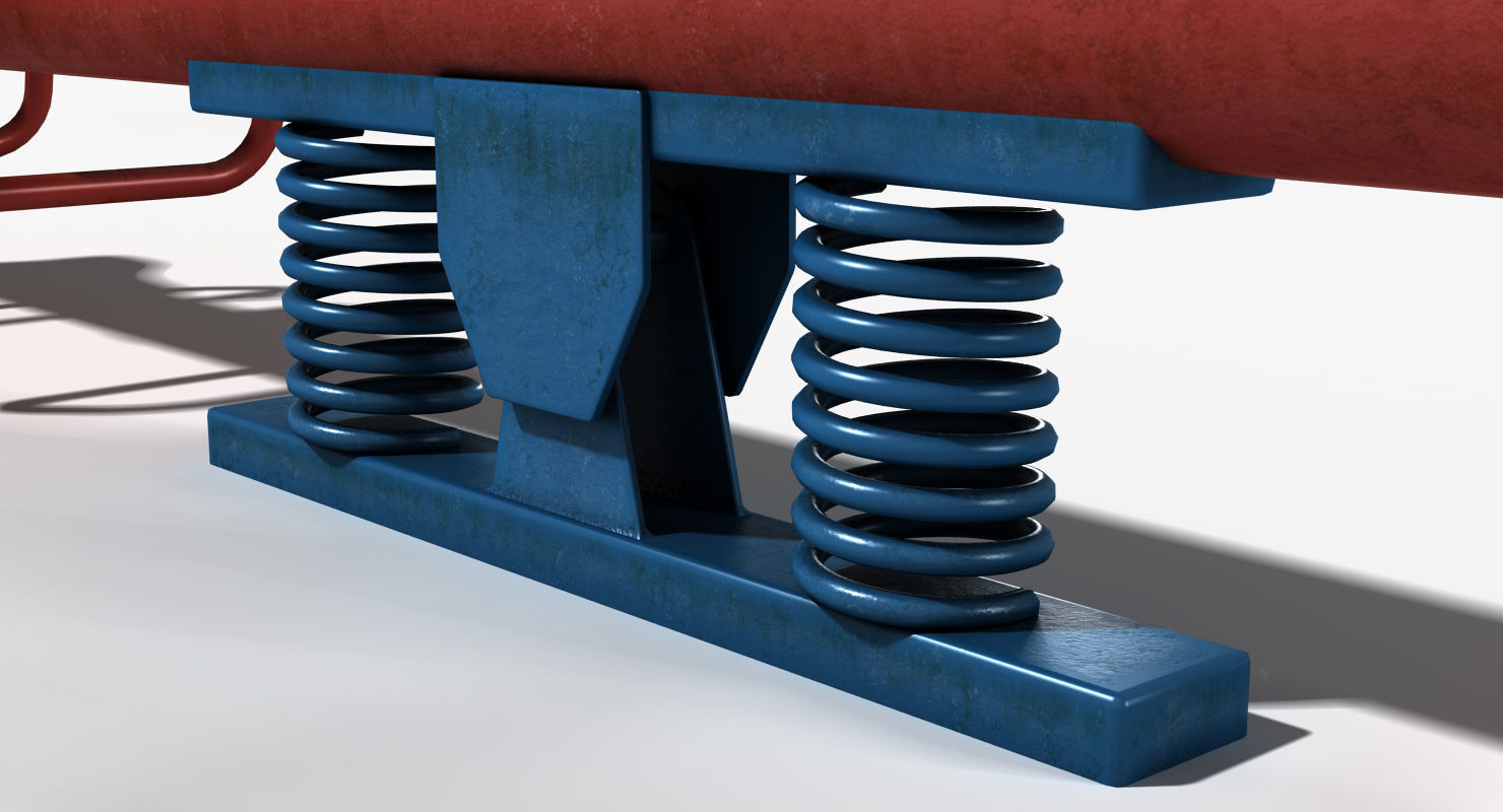 Seesaw Low-poly 3D model_10