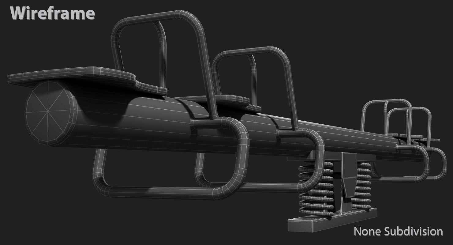 Seesaw Low-poly 3D model_22