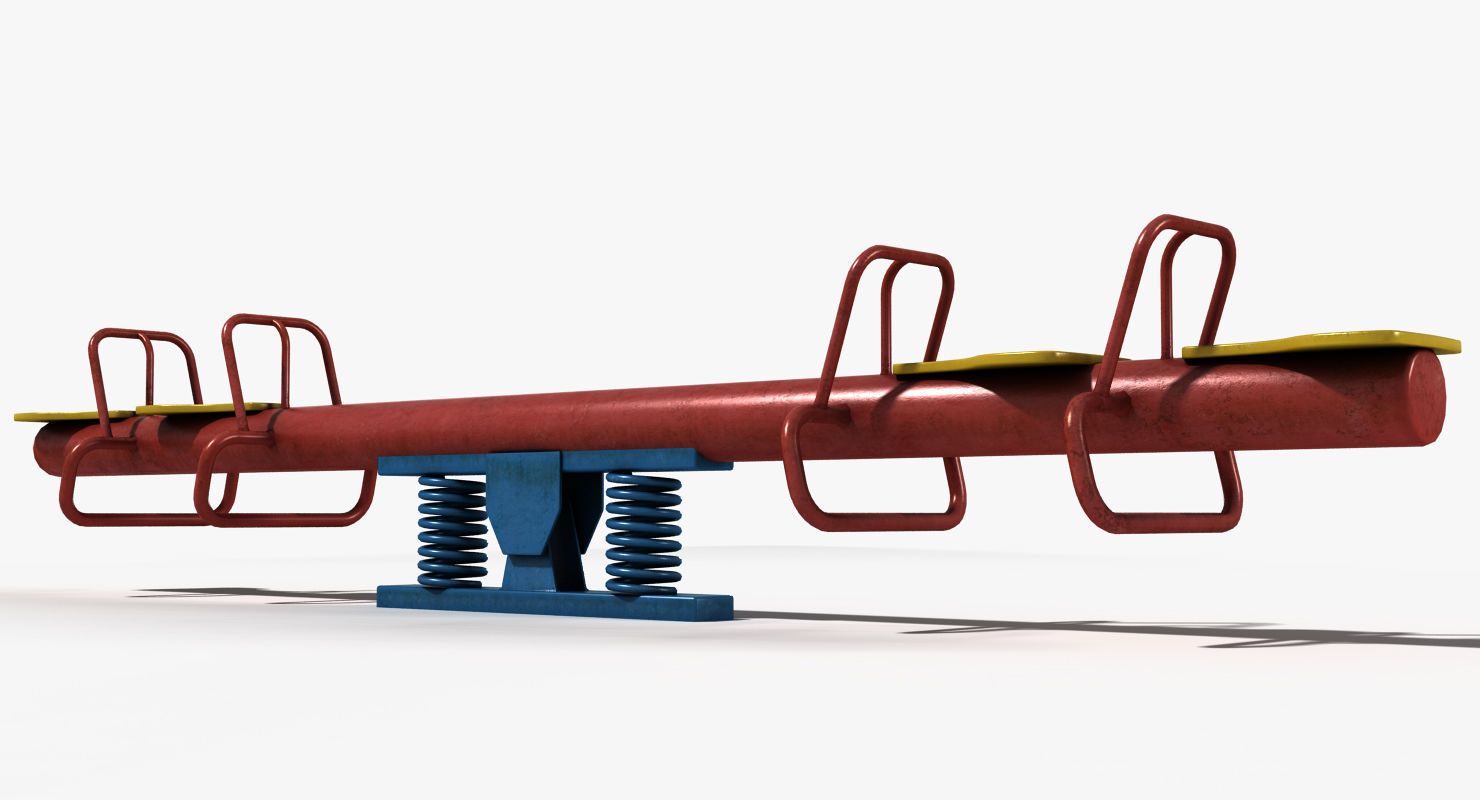 Seesaw Low-poly 3D model_8