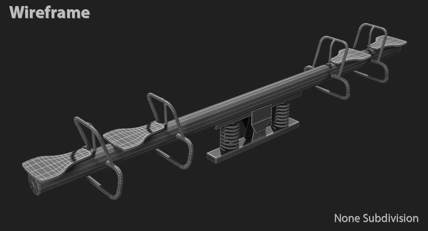 Seesaw Low-poly 3D model_18