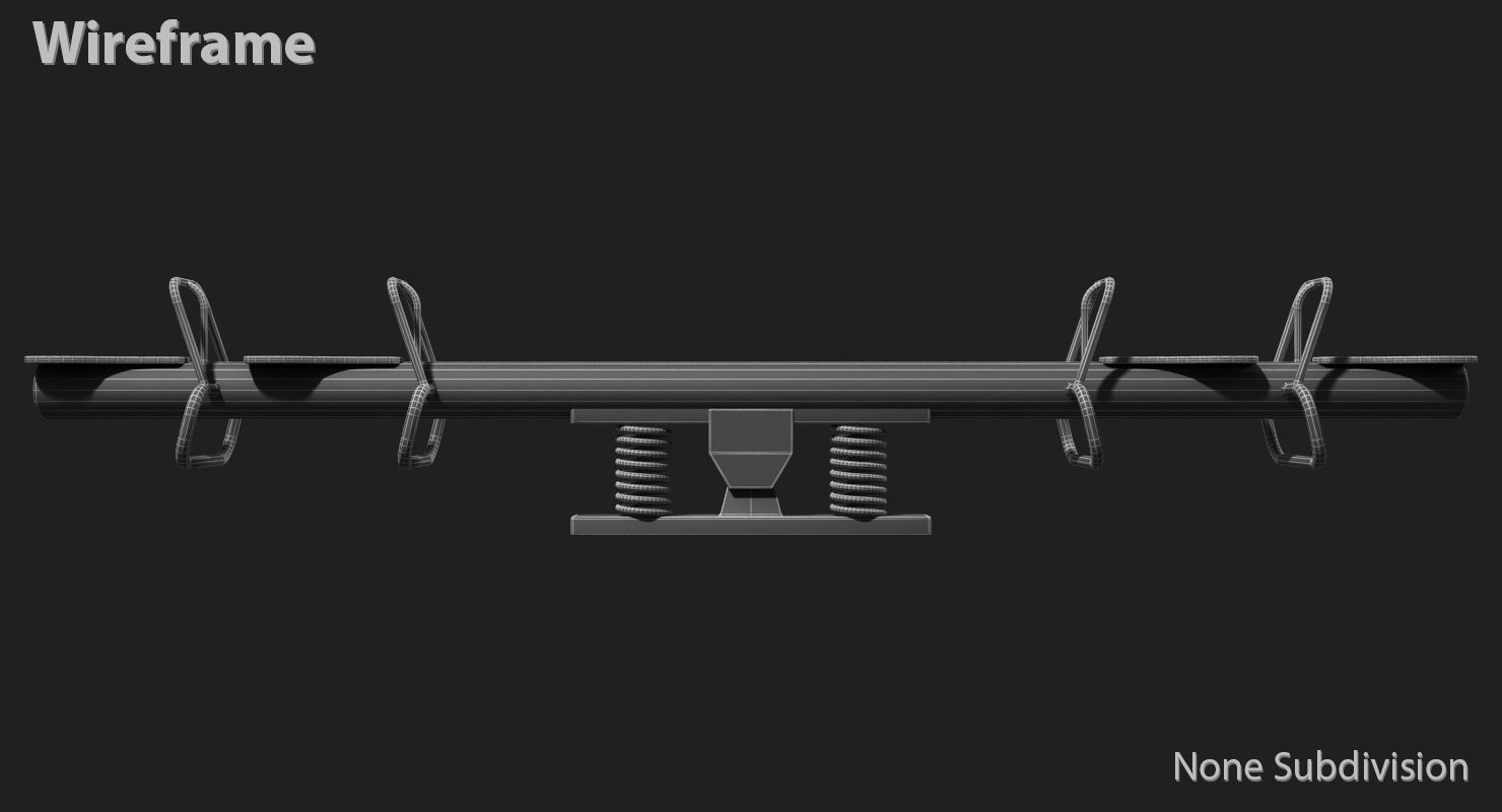 Seesaw Low-poly 3D model_23