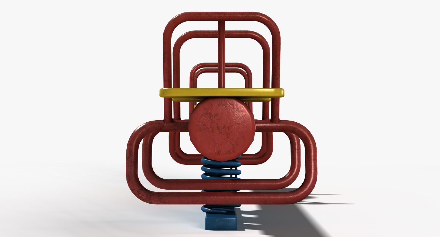 Seesaw Low-poly 3D model_14
