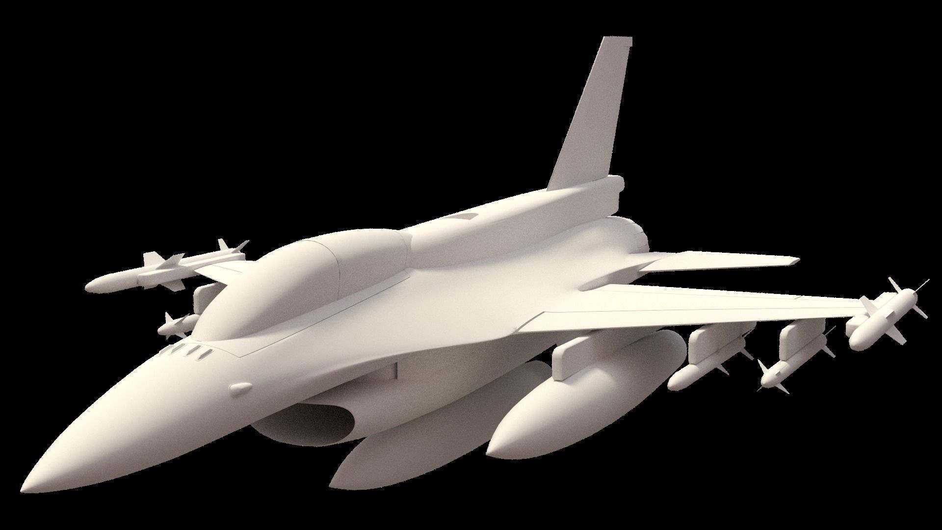 F 16 -4 variants 3D model_4