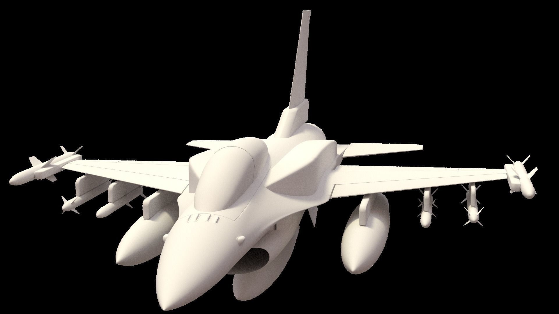 F 16 -4 variants 3D model_2