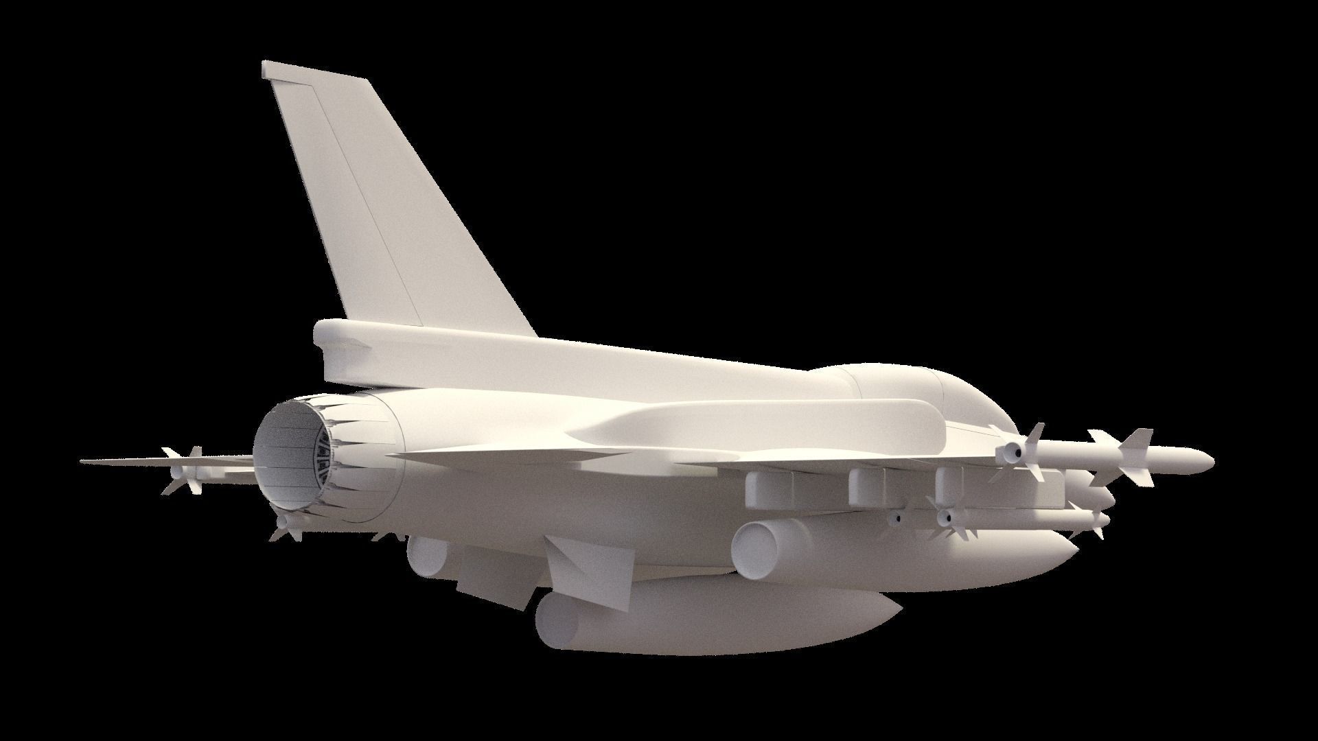 F 16 -4 variants 3D model_13