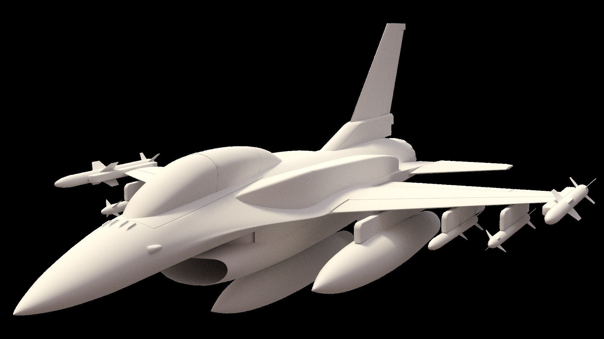 F 16 -4 variants 3D model_6