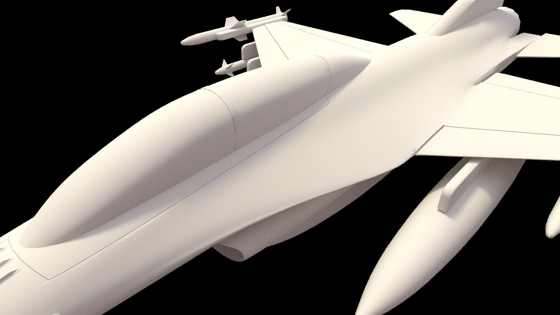 F 16 -4 variants 3D model_11