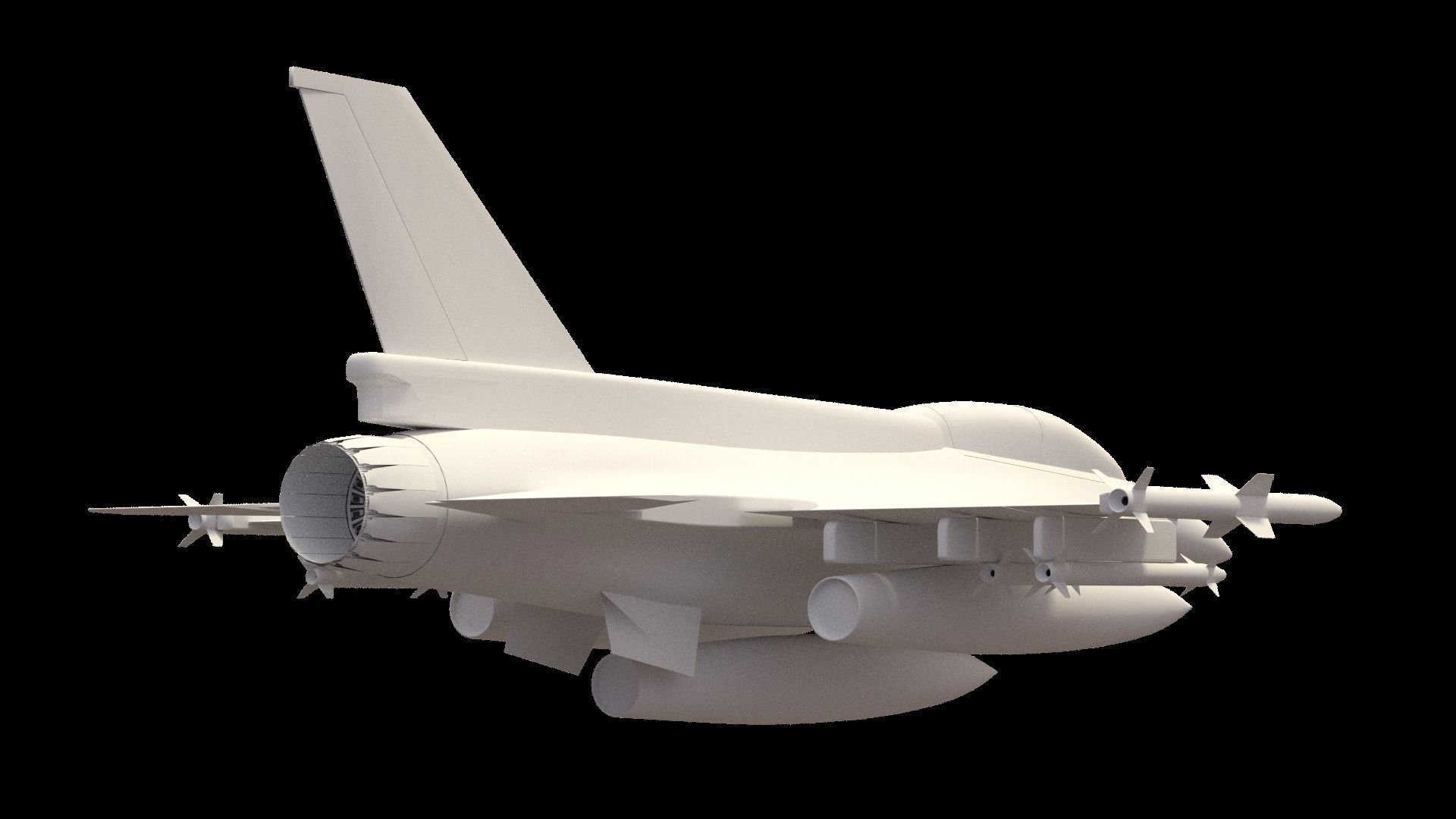F 16 -4 variants 3D model_12