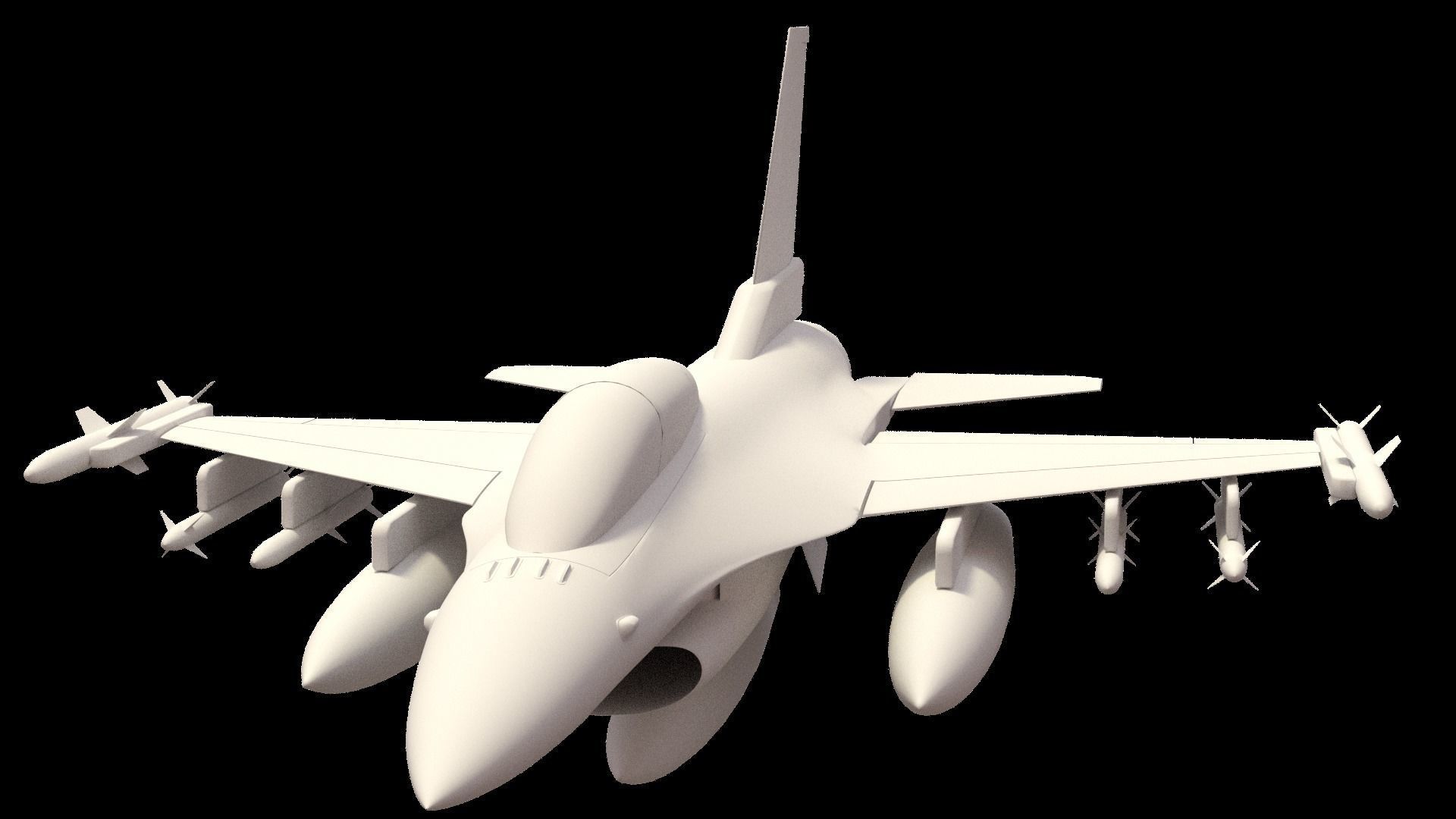 F 16 -4 variants 3D model_3