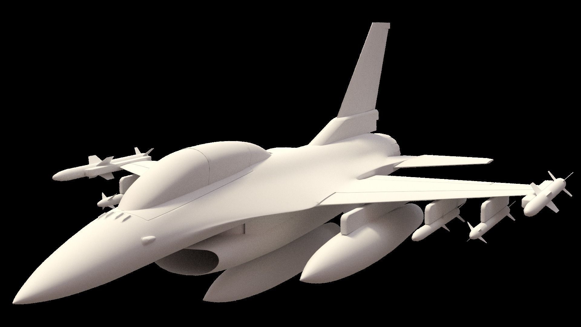 F 16 -4 variants 3D model_7