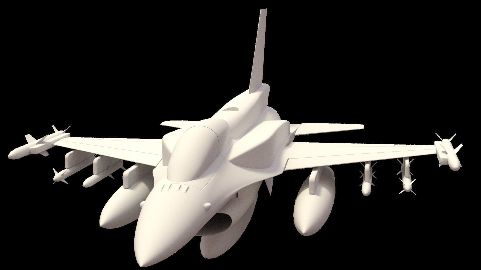 F 16 -4 variants 3D model_1
