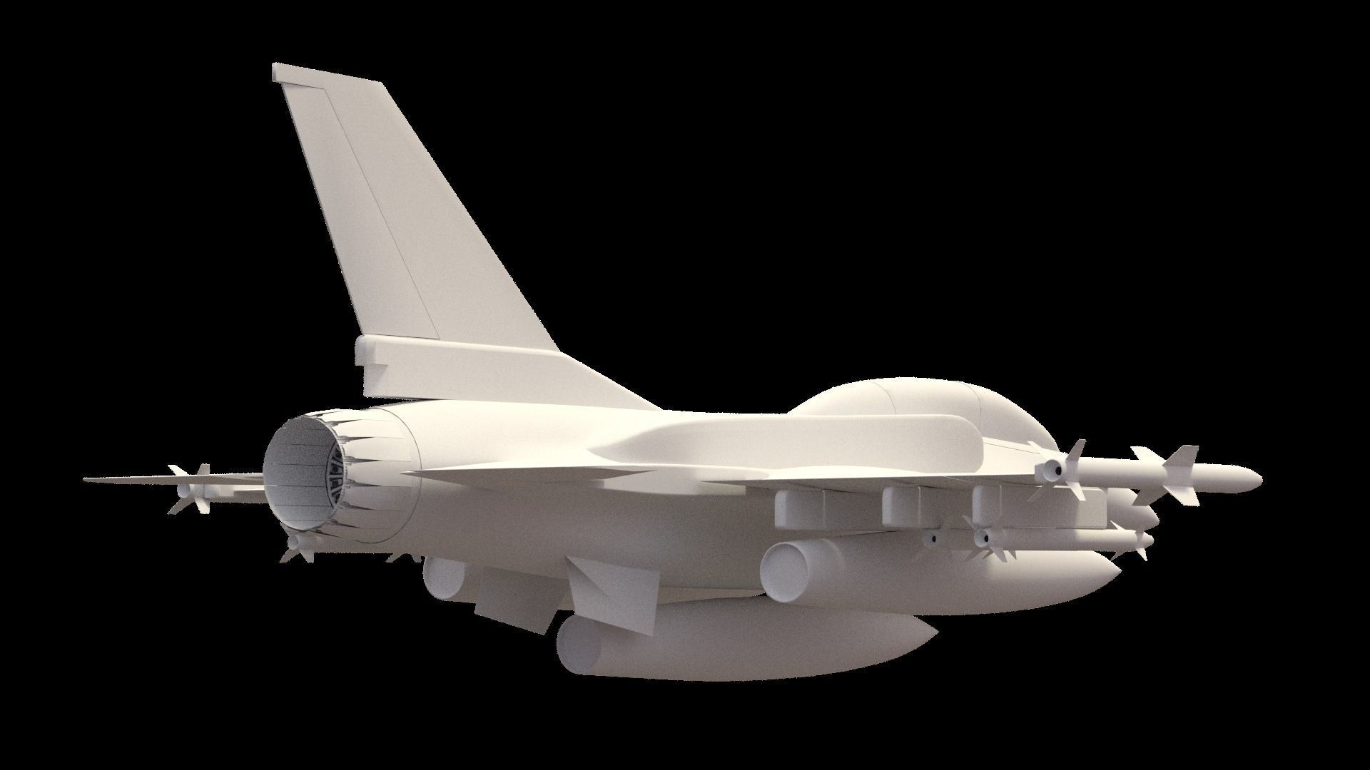 F 16 -4 variants 3D model_14