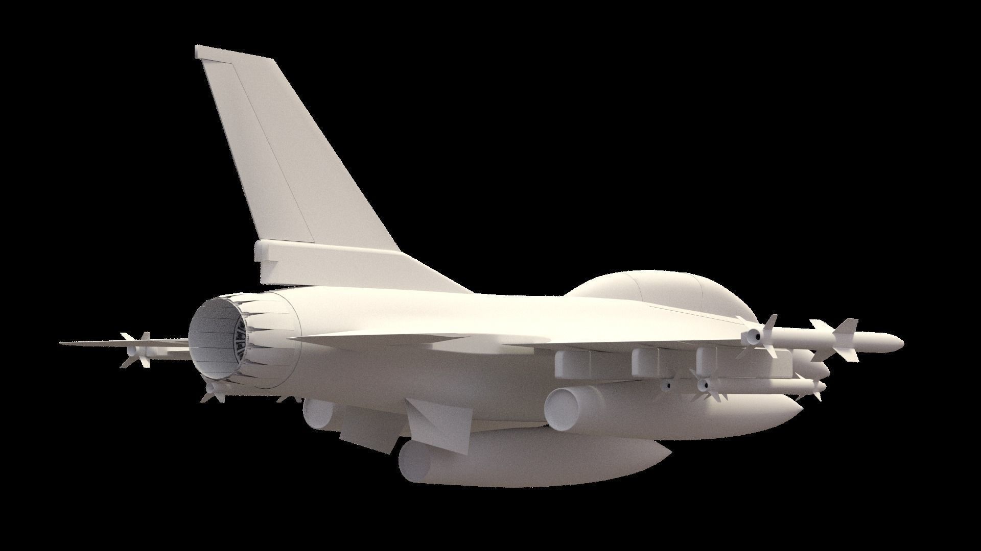 F 16 -4 variants 3D model_15