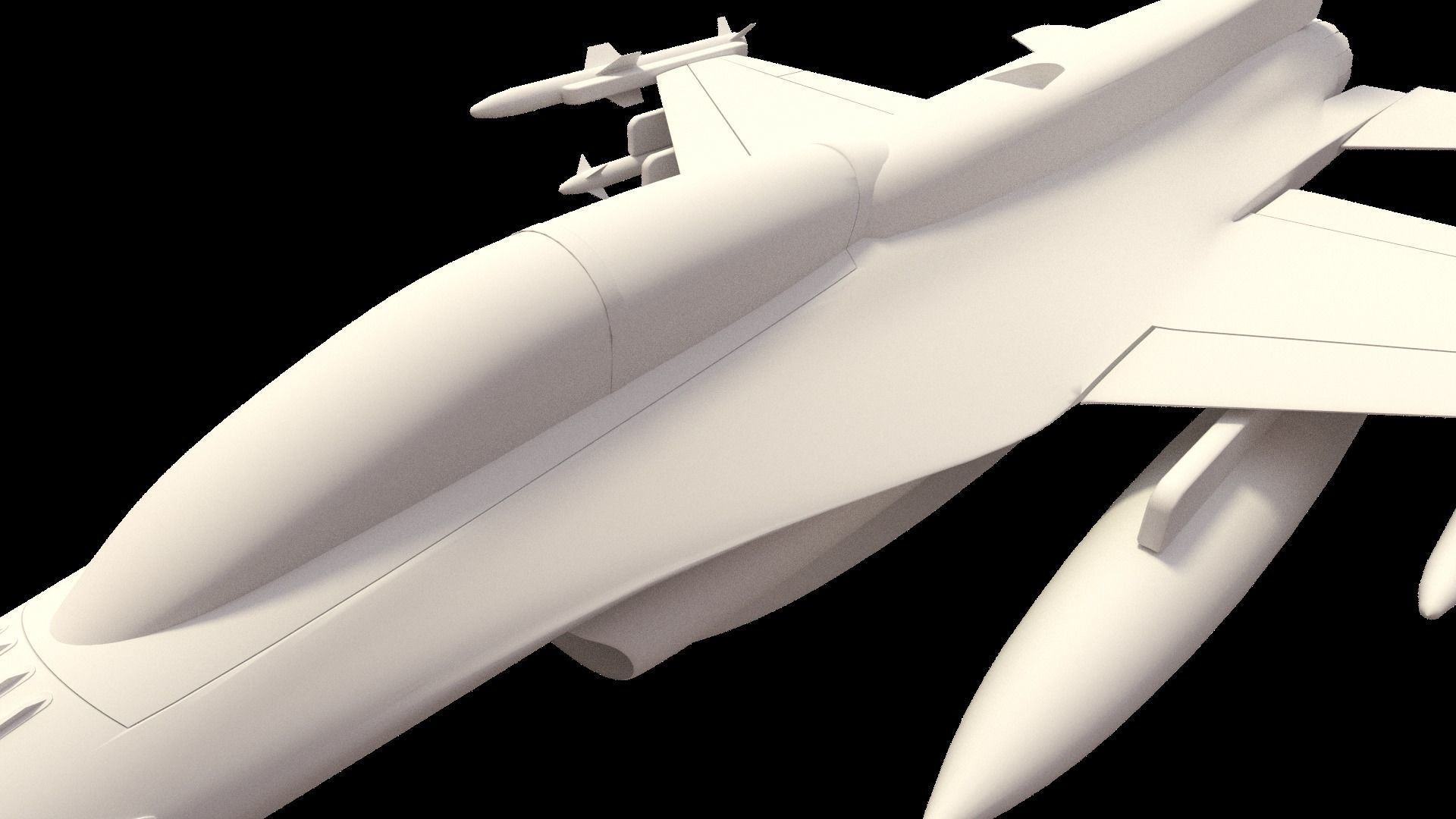 F 16 -4 variants 3D model_8