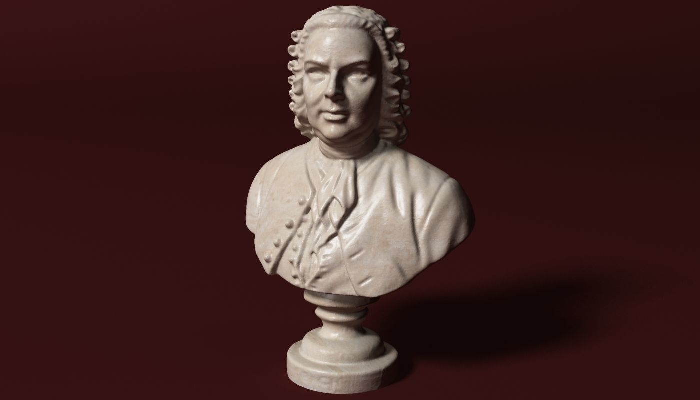 Bach Bust 3D model_1