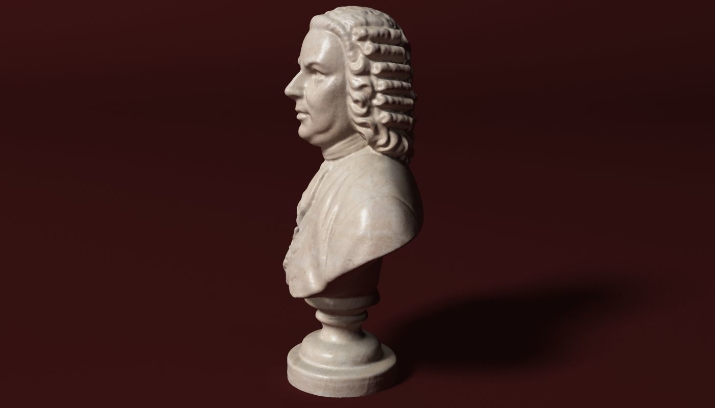 Bach Bust 3D model_2