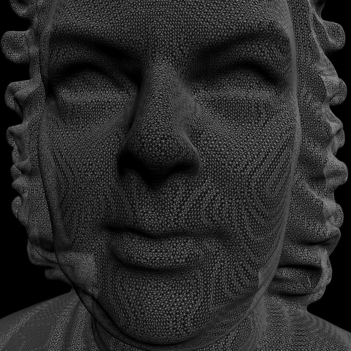 Bach Bust 3D model_4