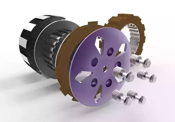 Multidisks motorcycle clutch