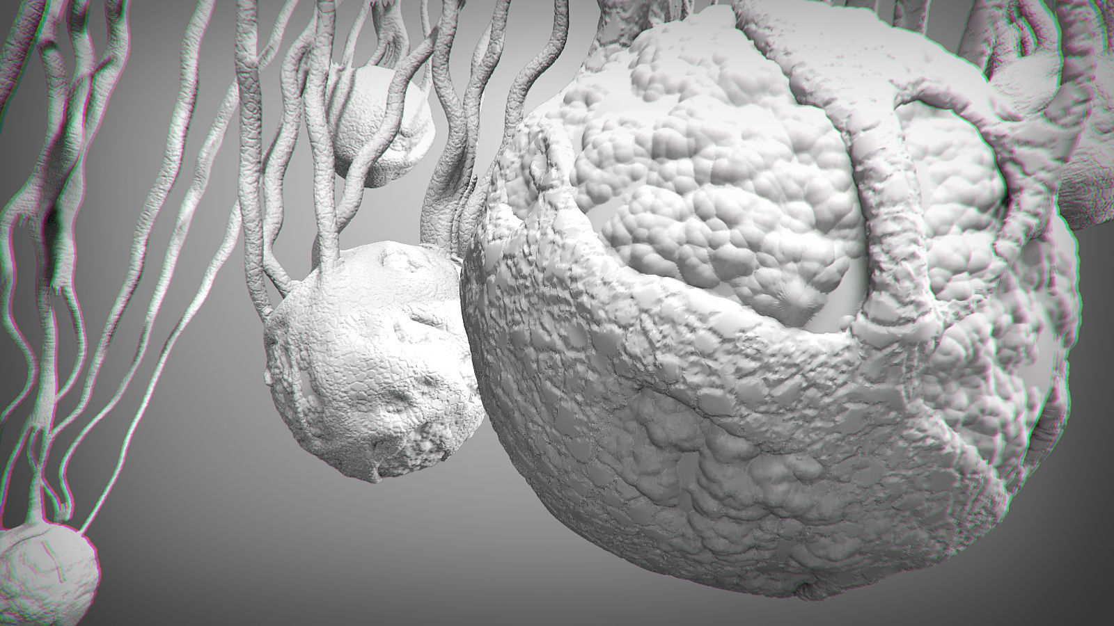 Cancer Growth 3 Static And Animated Obj Sequence 3D model_17