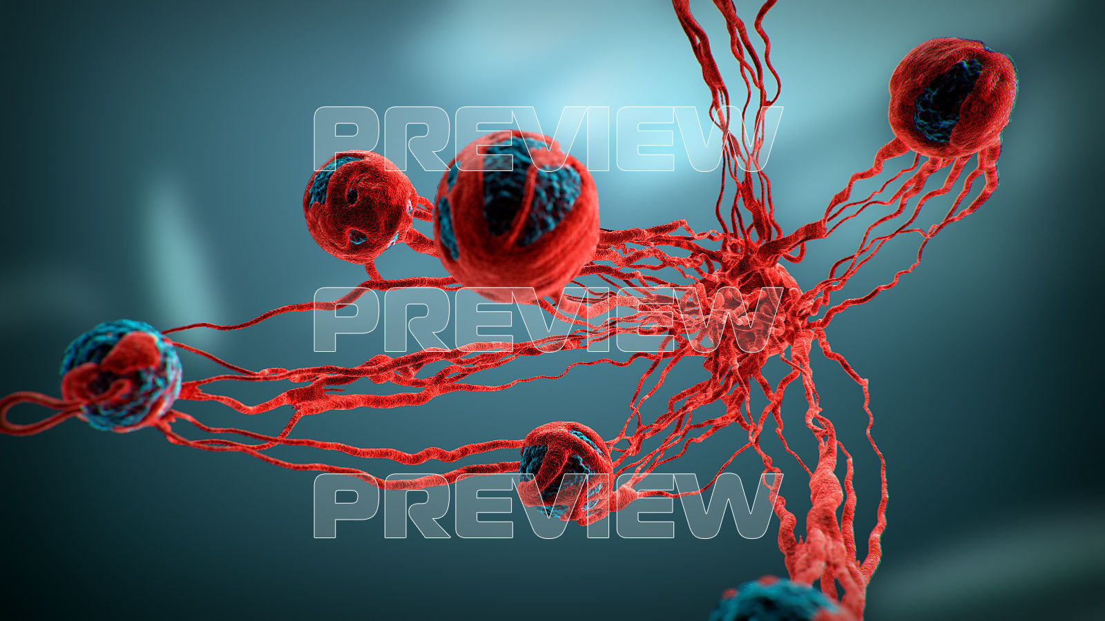 Cancer Growth 3 Static And Animated Obj Sequence 3D model_3