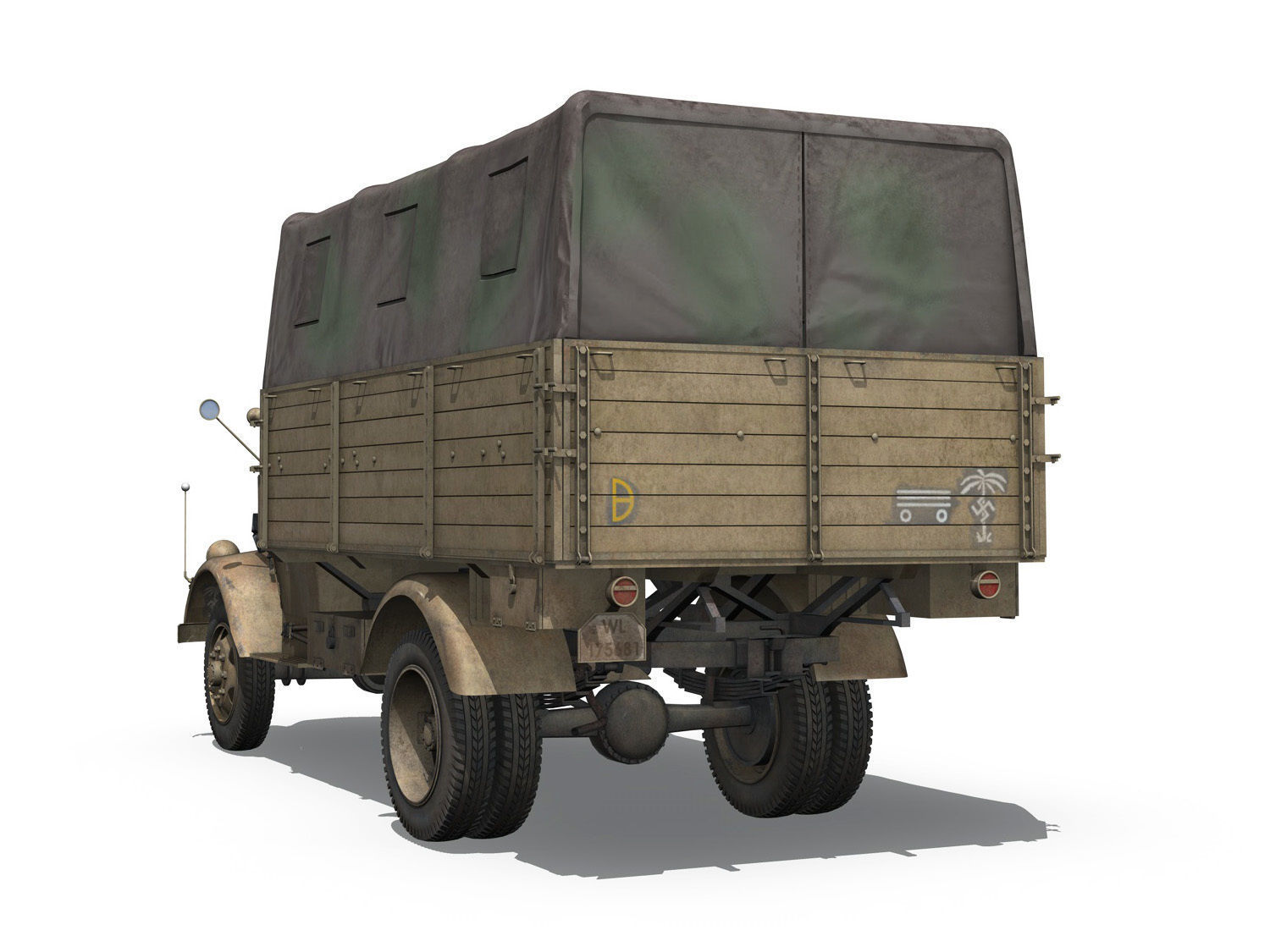 Opel Blitz - 21 Panzer-Division 3D model_4