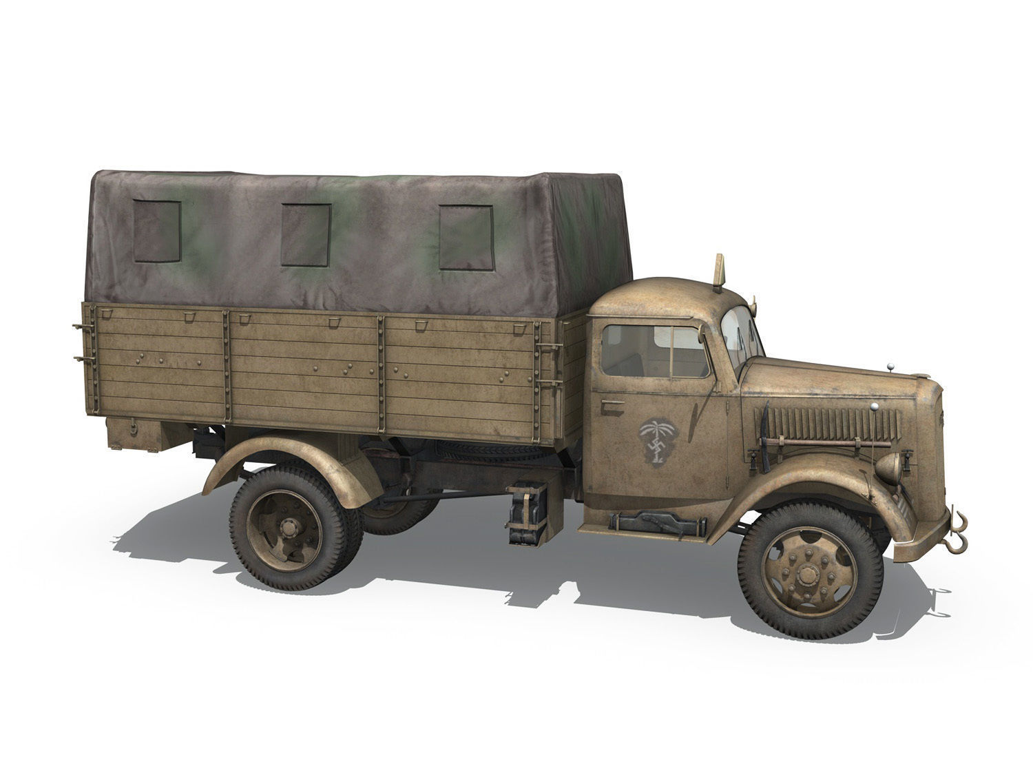 Opel Blitz - 21 Panzer-Division 3D model_6