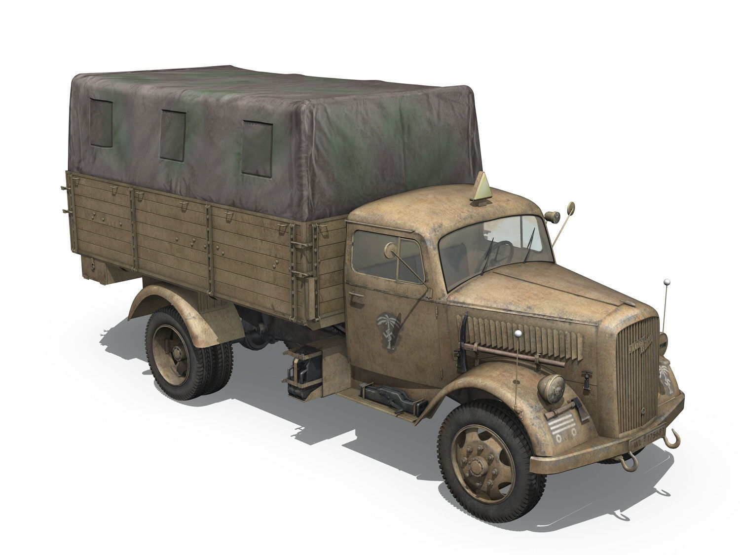 Opel Blitz - 21 Panzer-Division 3D model_7