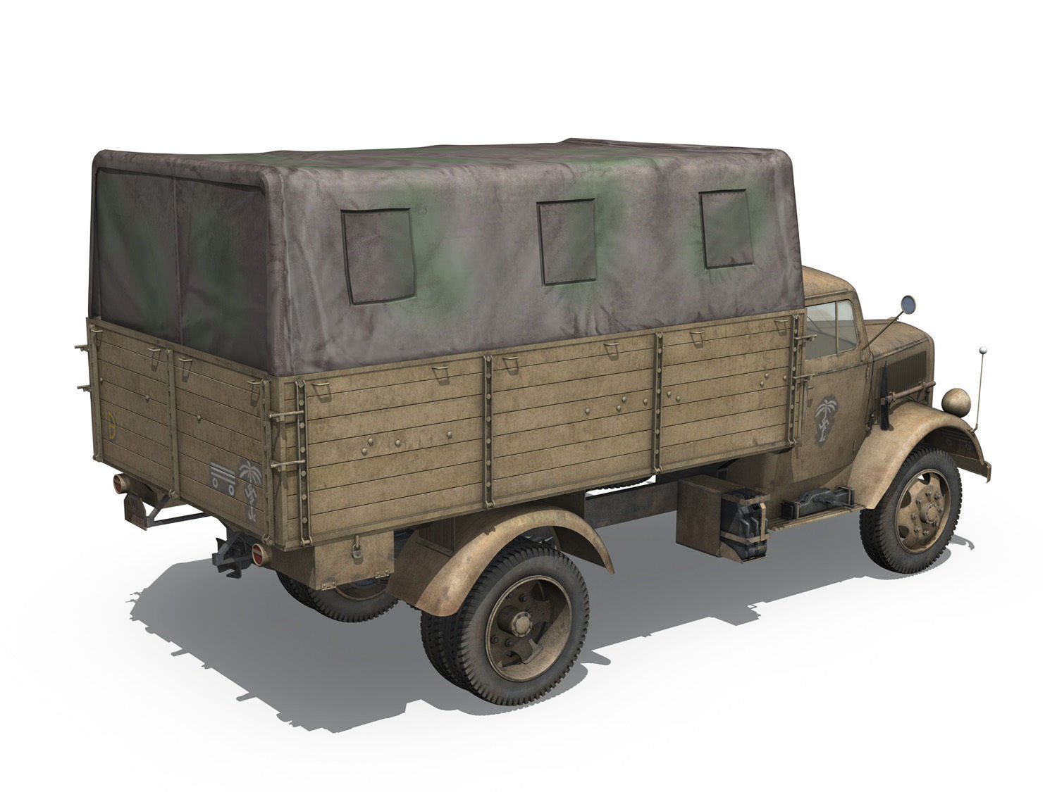 Opel Blitz - 21 Panzer-Division 3D model_5