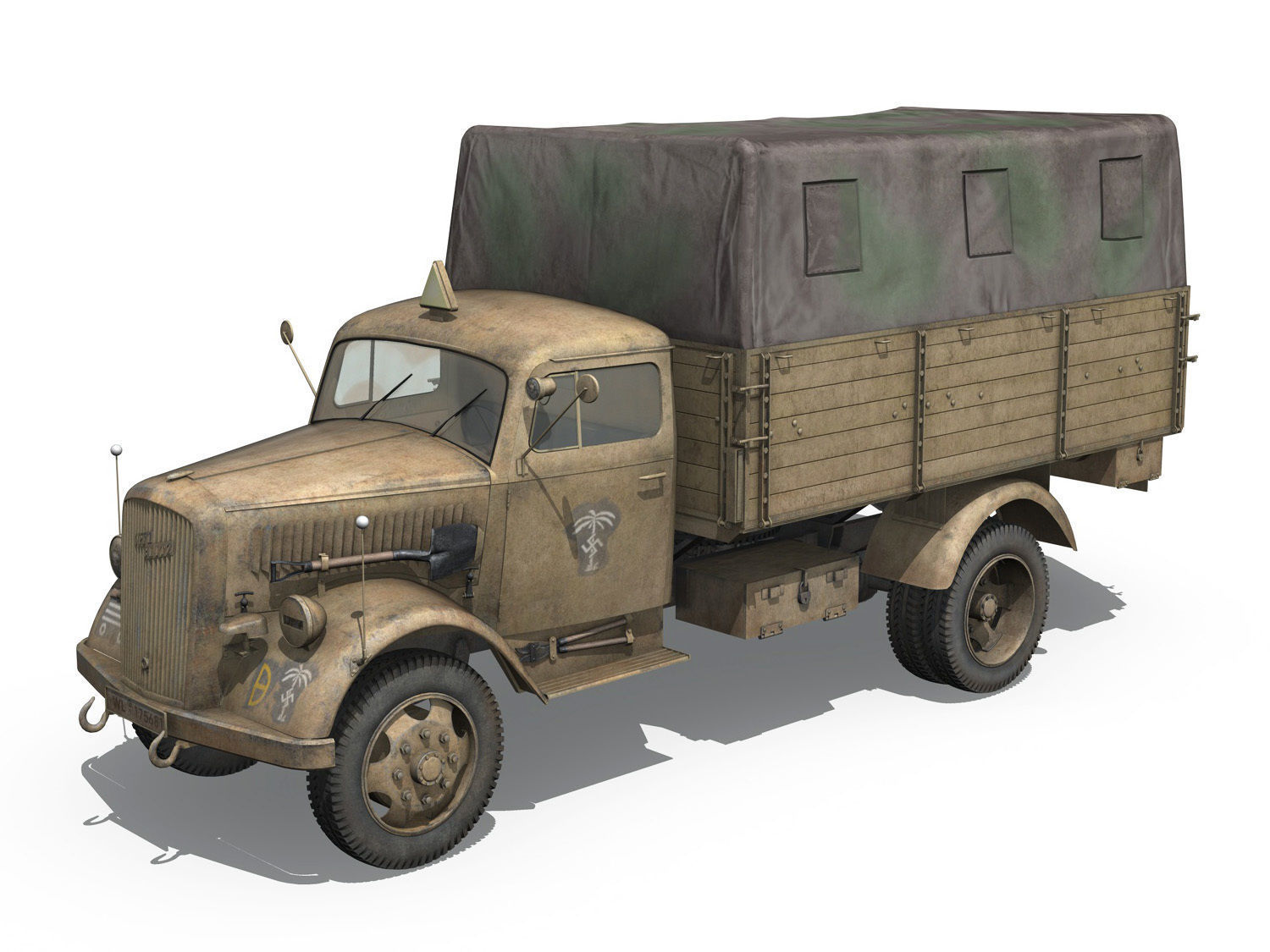 Opel Blitz - 21 Panzer-Division 3D model_2