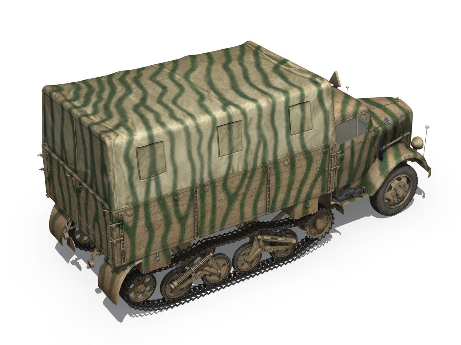 Opel Blitz Maultier - Half-Truck  - 36 Infantry-Division 3D model_5