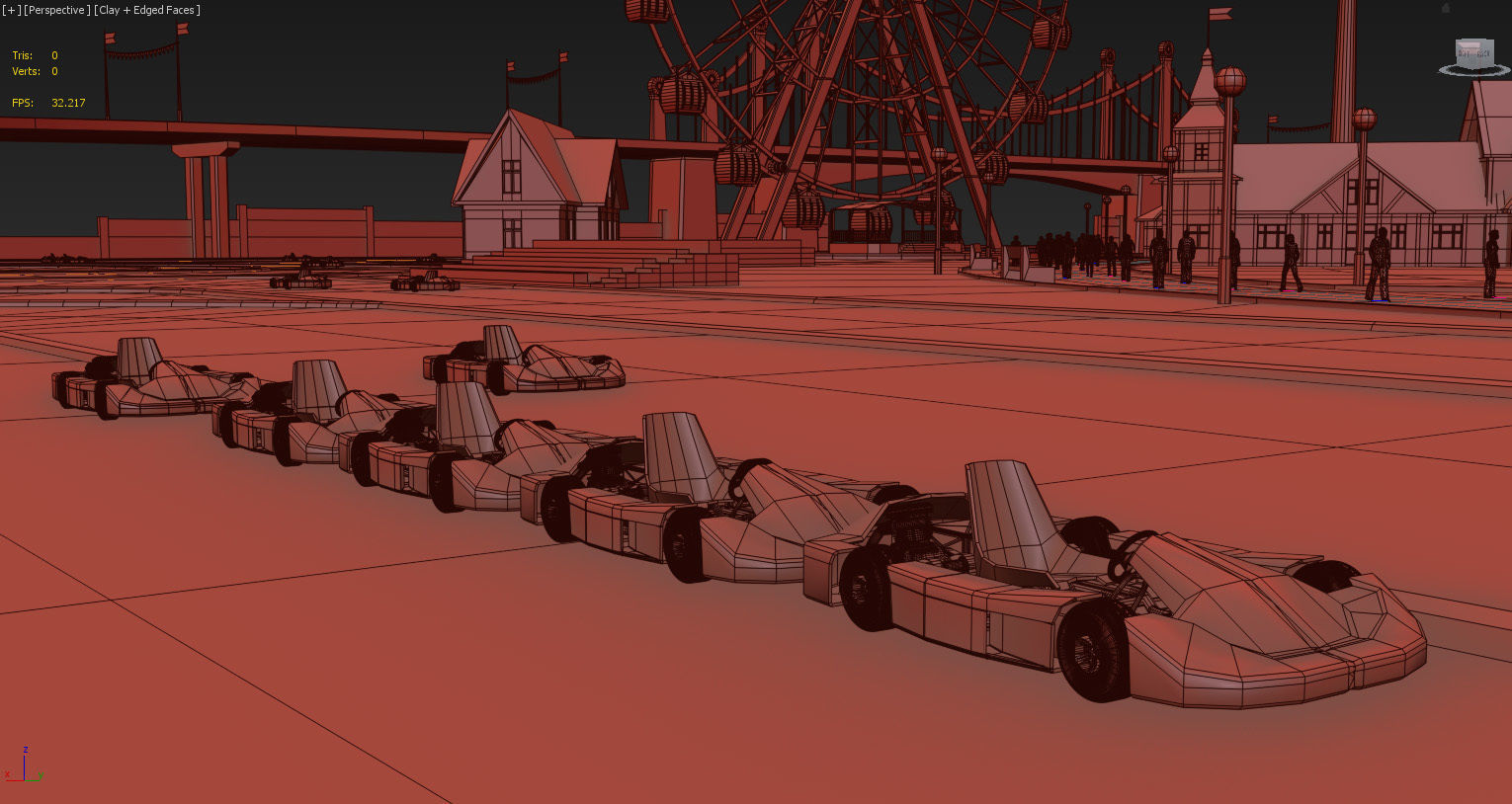 Amusement Park Low-poly 3D model_10