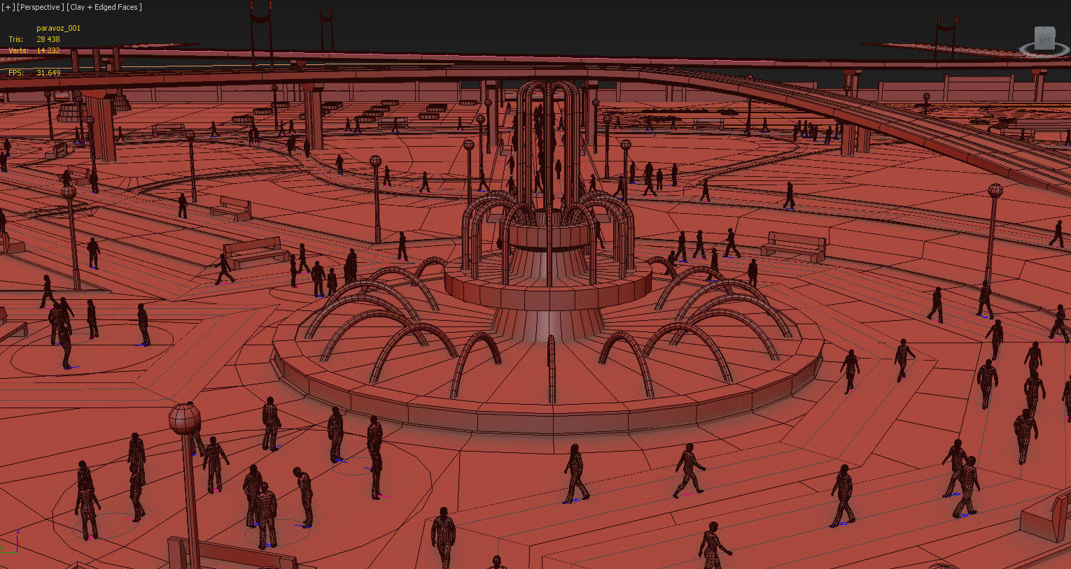 Amusement Park Low-poly 3D model_15