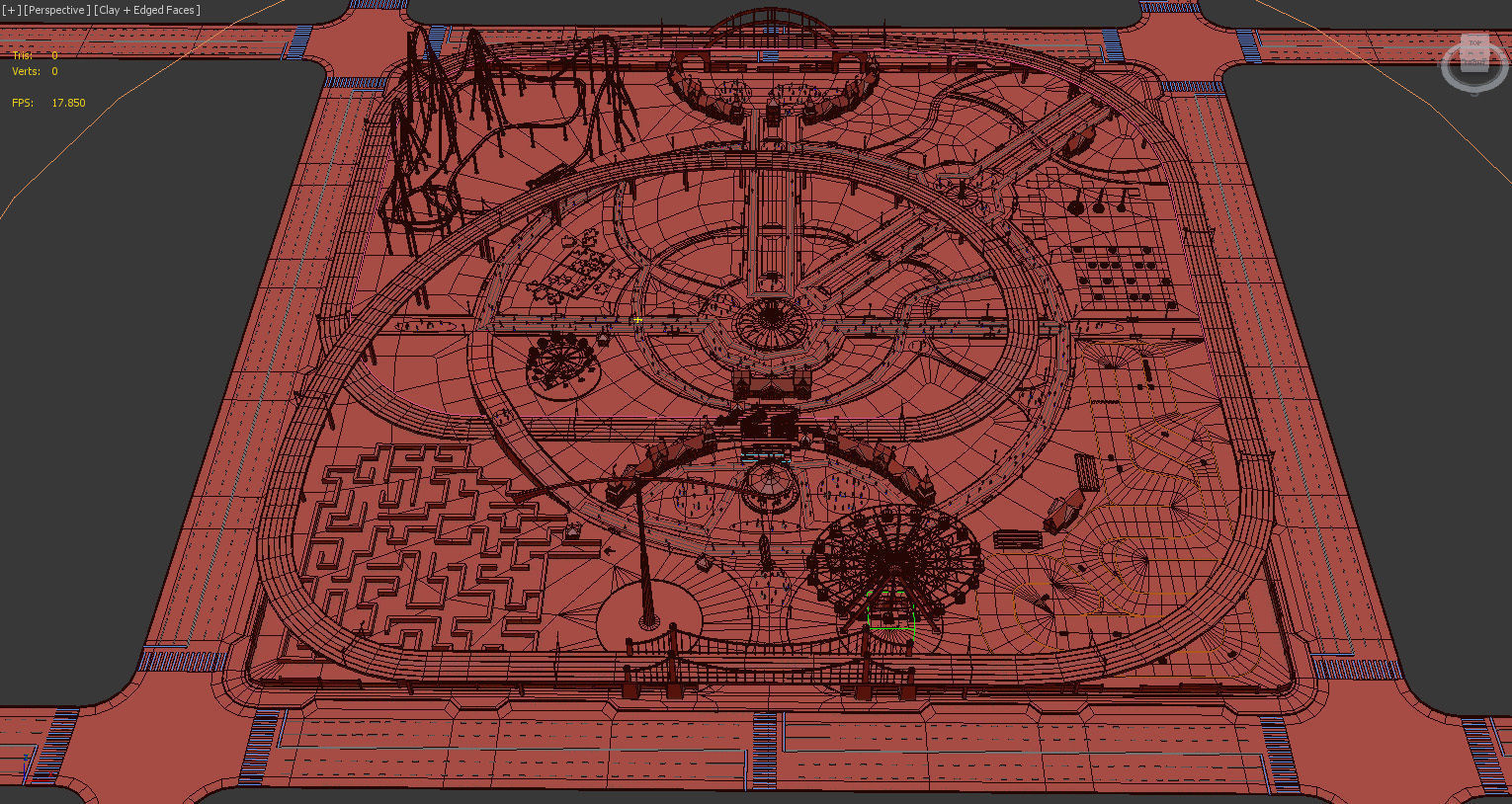 Amusement Park Low-poly 3D model_12