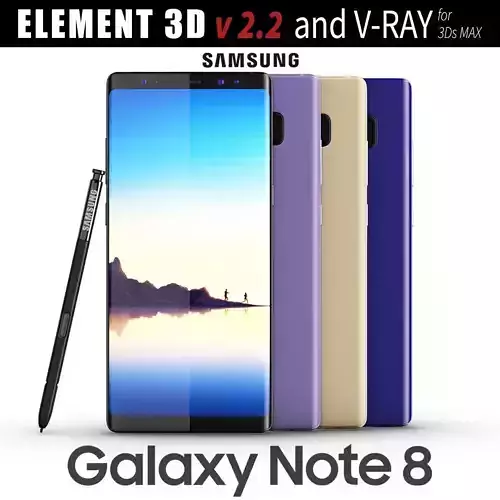 Samsung Galaxy Note 8 All colors 3D model