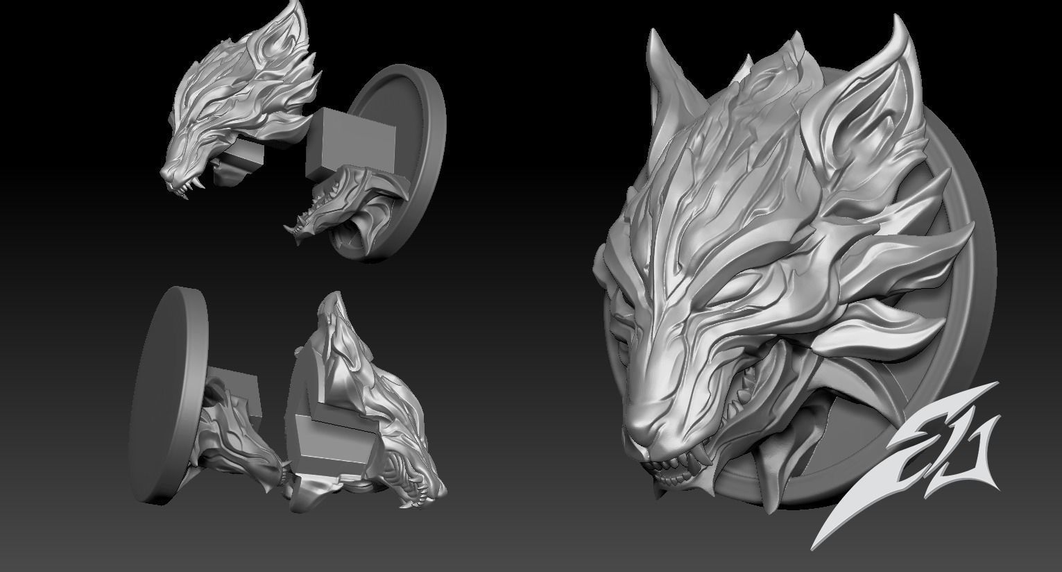 Fenrir Fan Art  STL for 3DPrint 3D print model_2