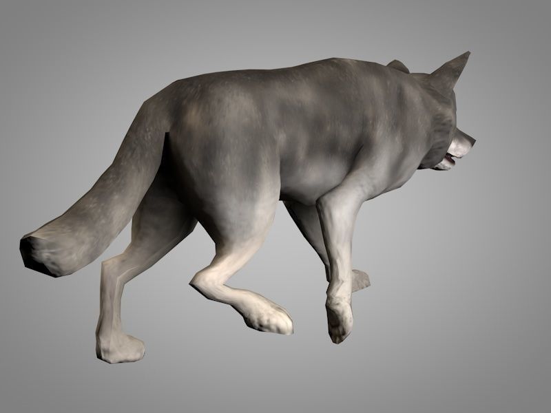Wolf or Werewolf Low-poly 3D model_4