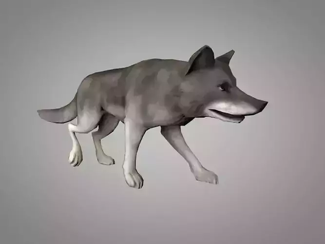 Wolf or Werewolf Low-poly 3D model