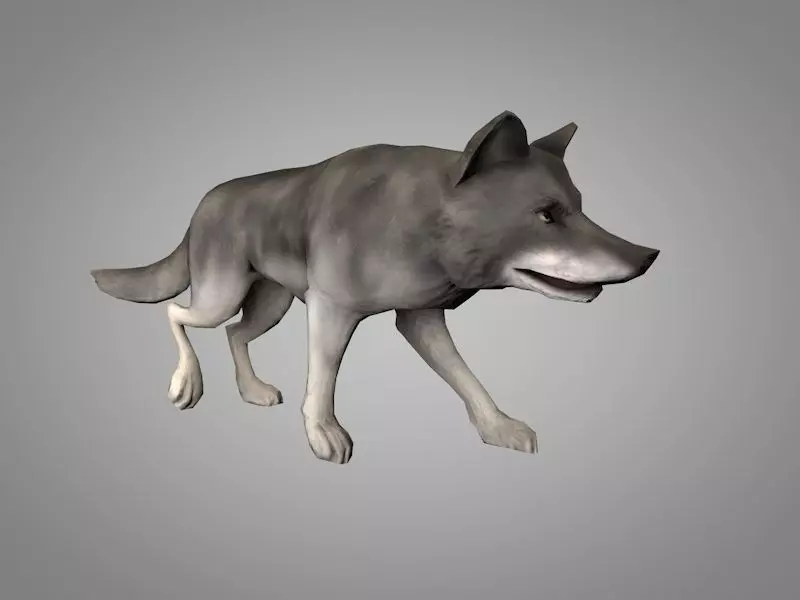 Wolf or Werewolf Low-poly 3D model_0