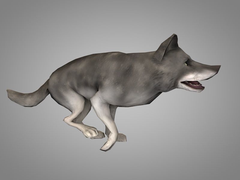 Wolf or Werewolf Low-poly 3D model_3