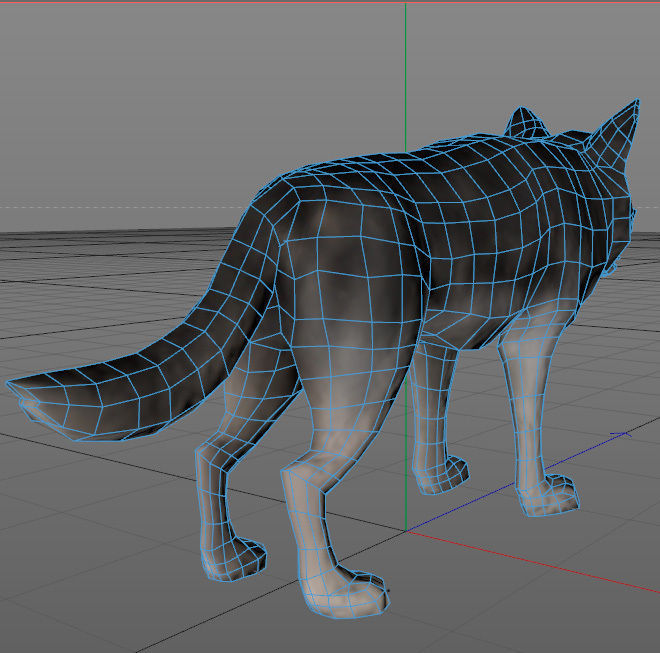 Wolf or Werewolf Low-poly 3D model_6