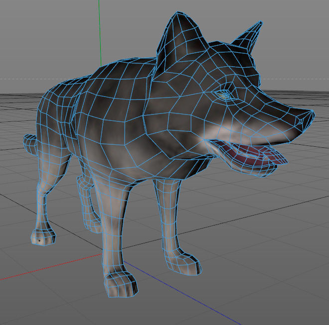 Wolf or Werewolf Low-poly 3D model_5