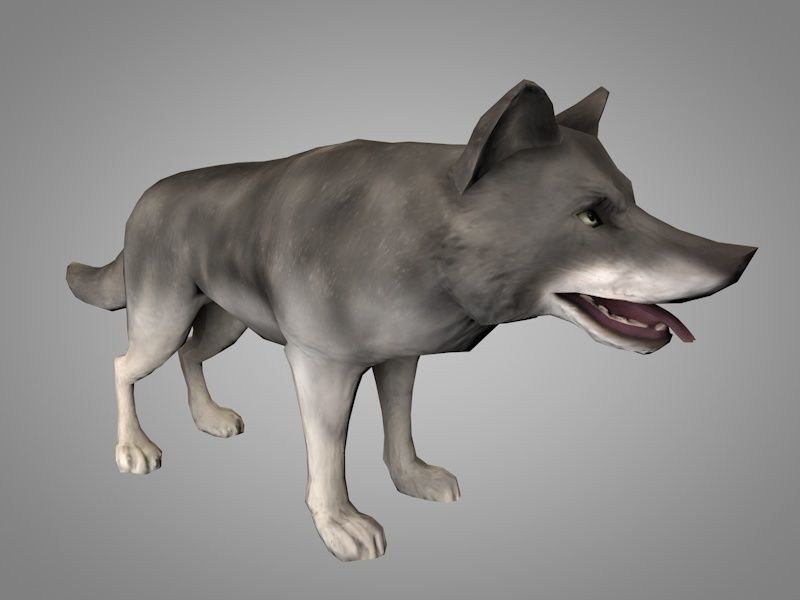 Wolf or Werewolf Low-poly 3D model_1