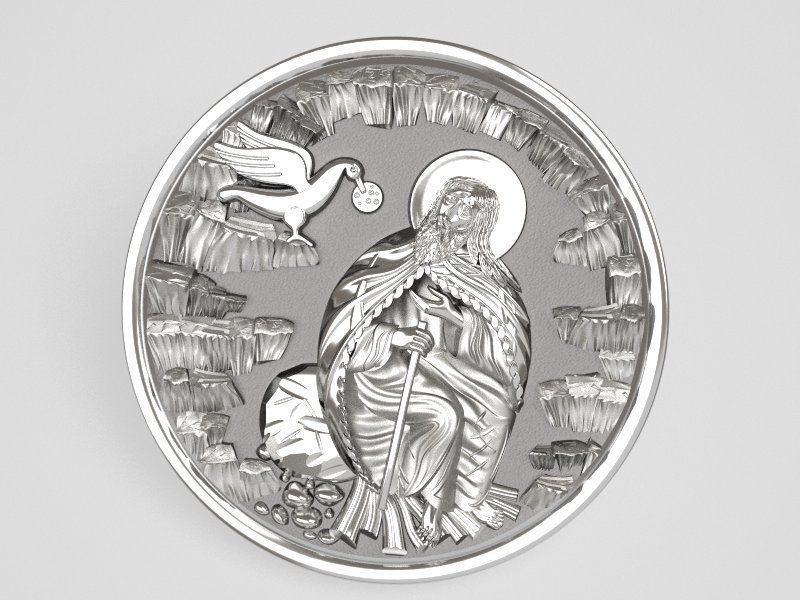 Prophet Ilya medallion 3D print model_1