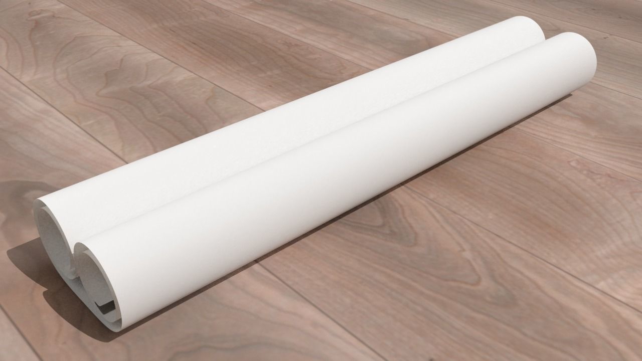 Blender paper roll animation 3D model