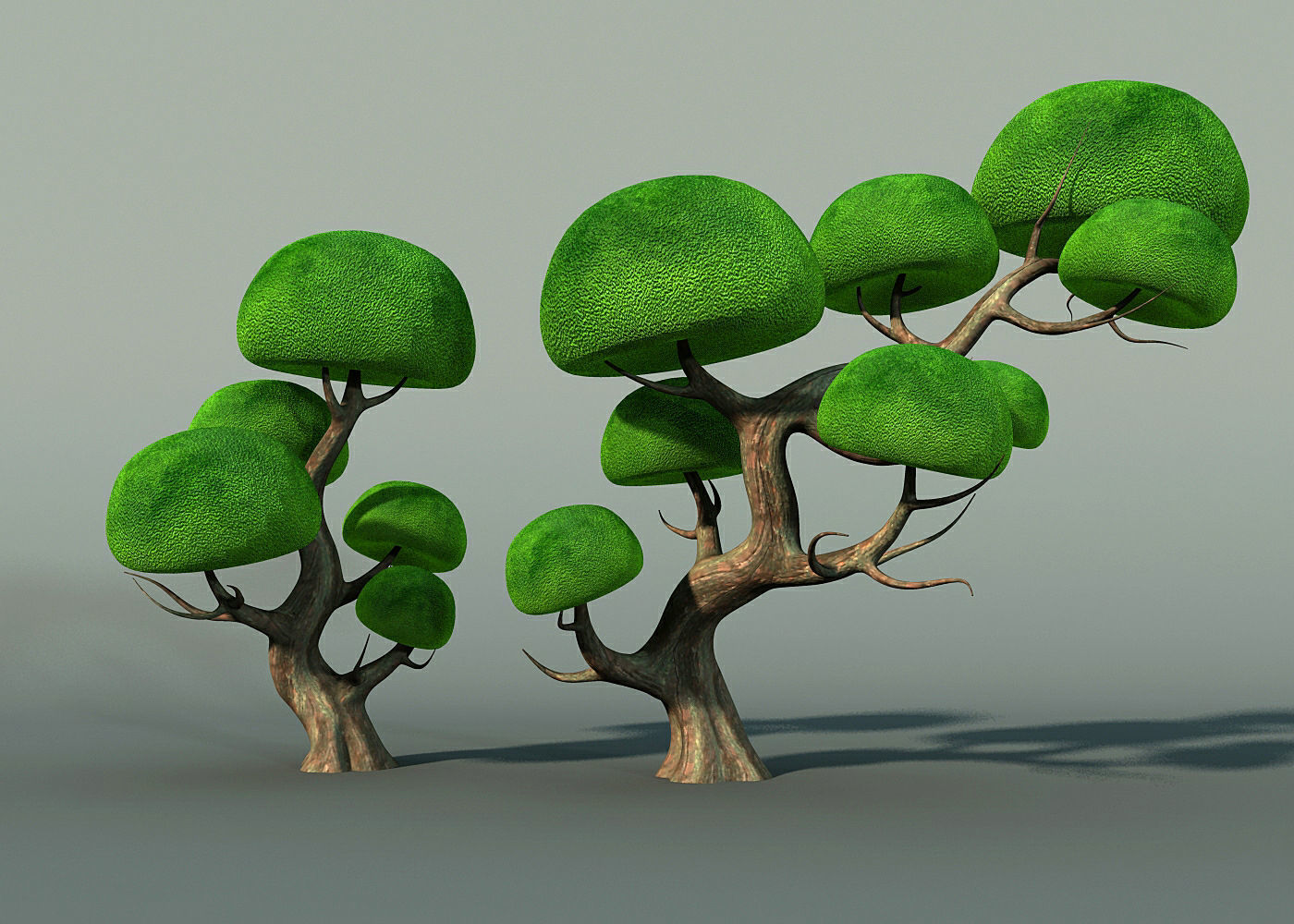 Cartoon Tree Low-poly 3D model_2