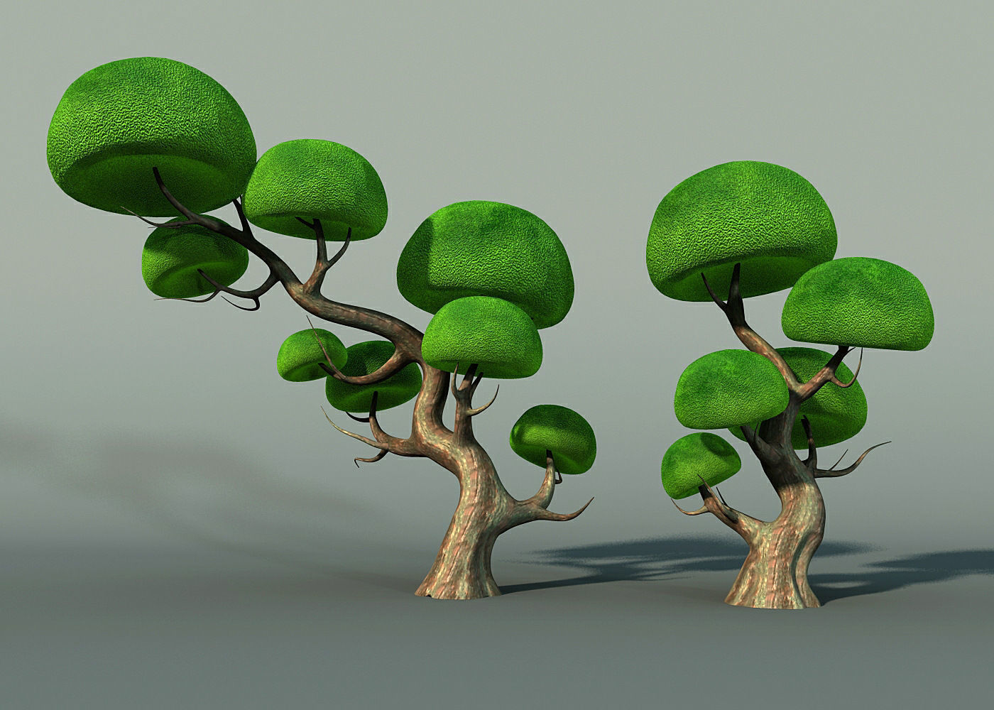 Cartoon Tree Low-poly 3D model_3