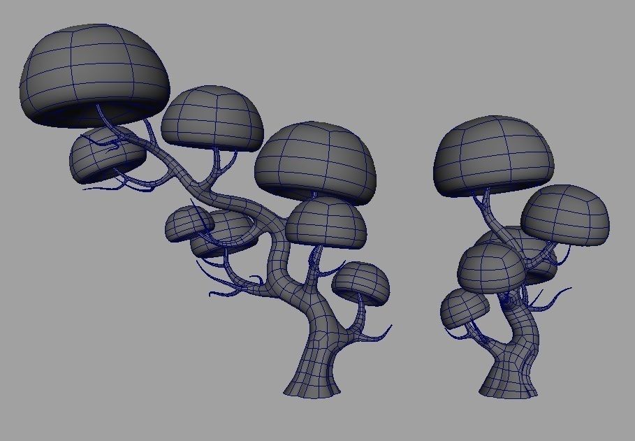 Cartoon Tree Low-poly 3D model_9
