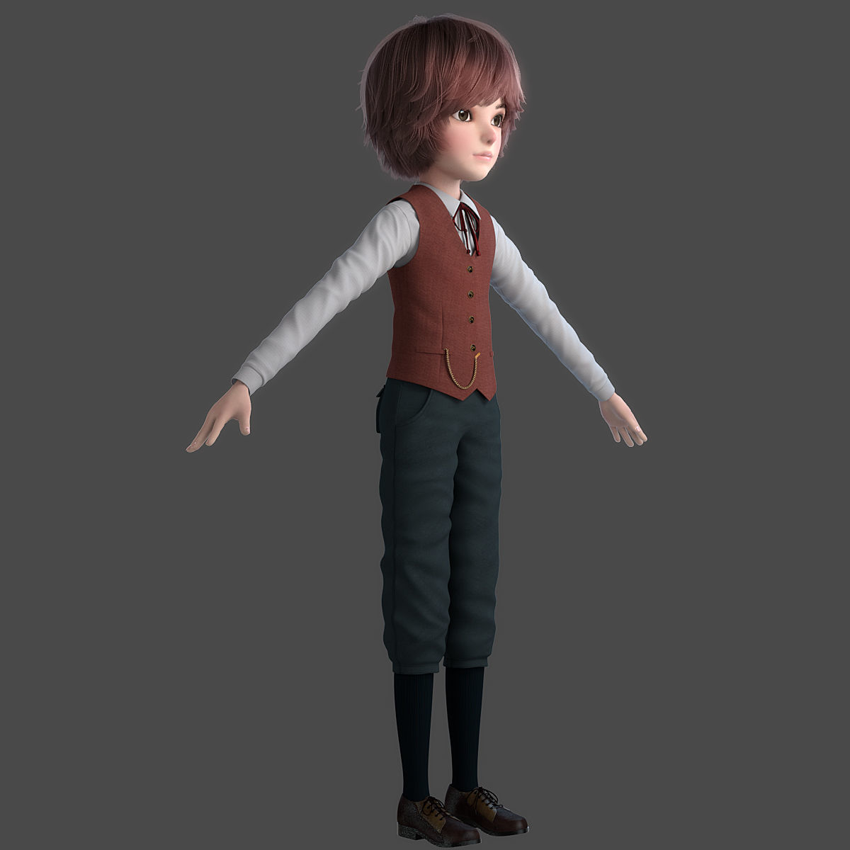 Cartoon Boy Rigged 3D model_18
