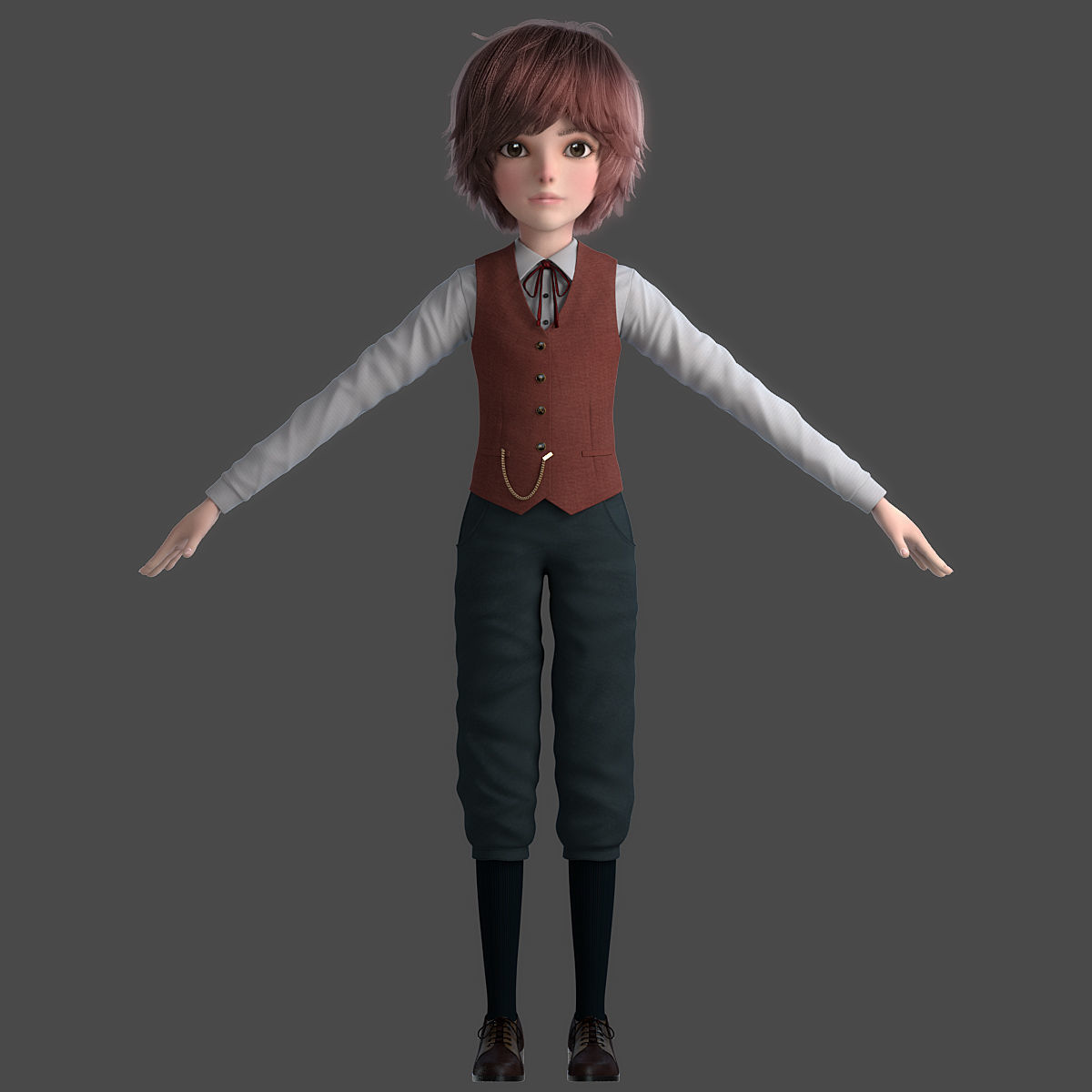 Cartoon Boy Rigged 3D model_14