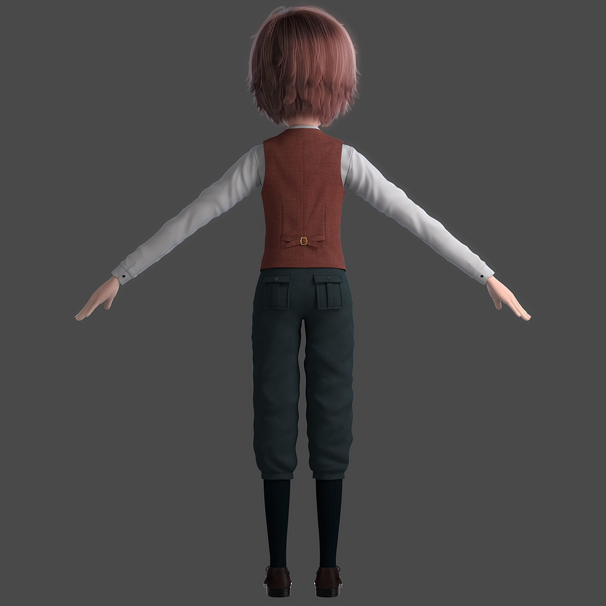 Cartoon Boy Rigged 3D model_16